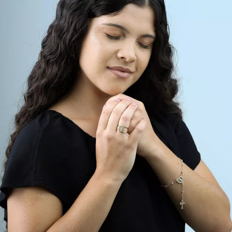Women's Our Lady of Guadalupe Zirconia Ring — Holy Altar