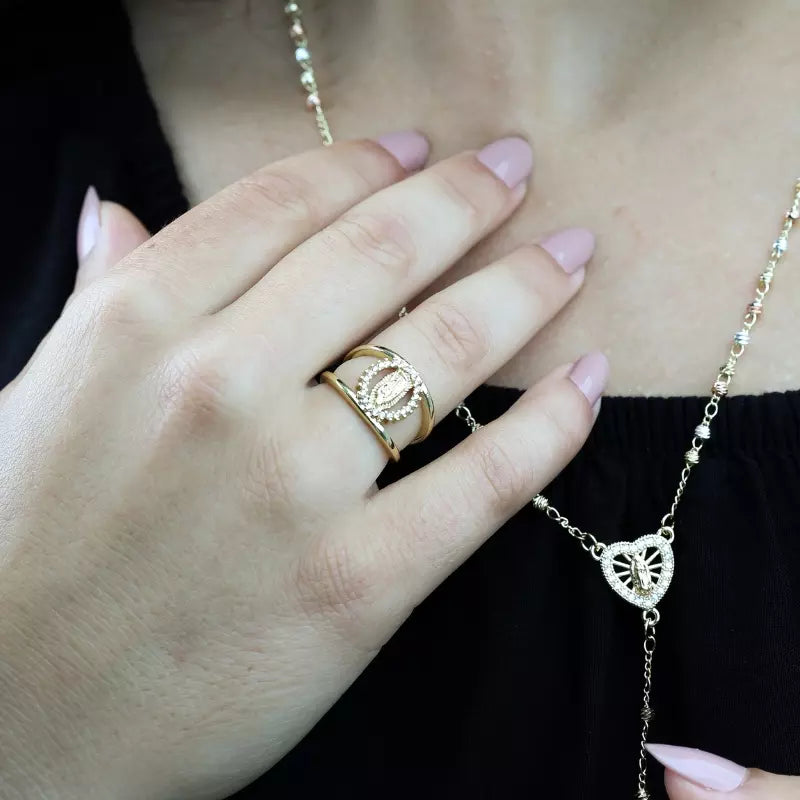 Women's Our Lady of Guadalupe Zirconia Ring — Holy Altar