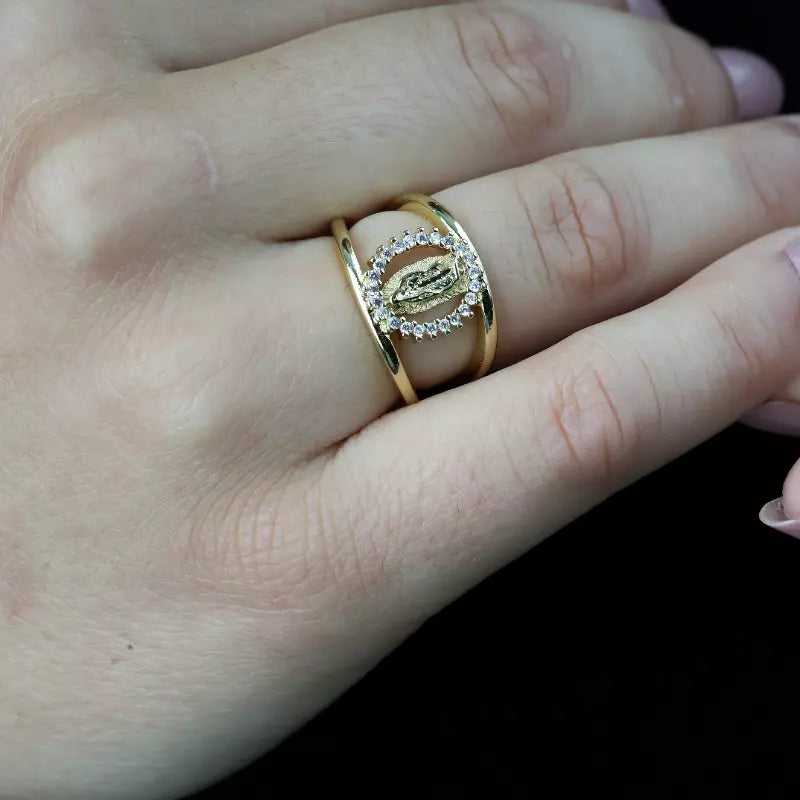 Women's Our Lady of Guadalupe Zirconia Ring — Holy Altar