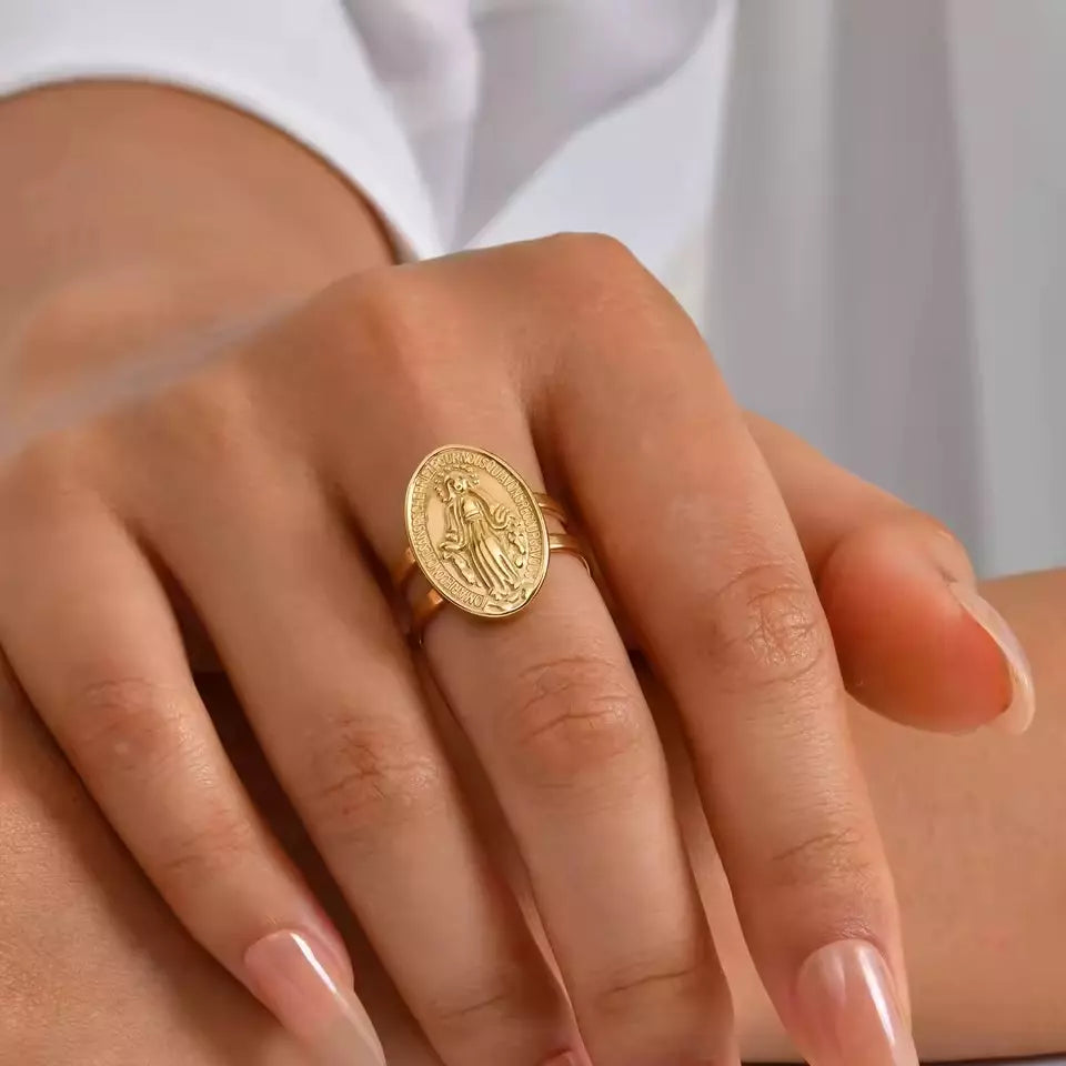Our Lady of Grace Adjustable Ring — Holy Altar