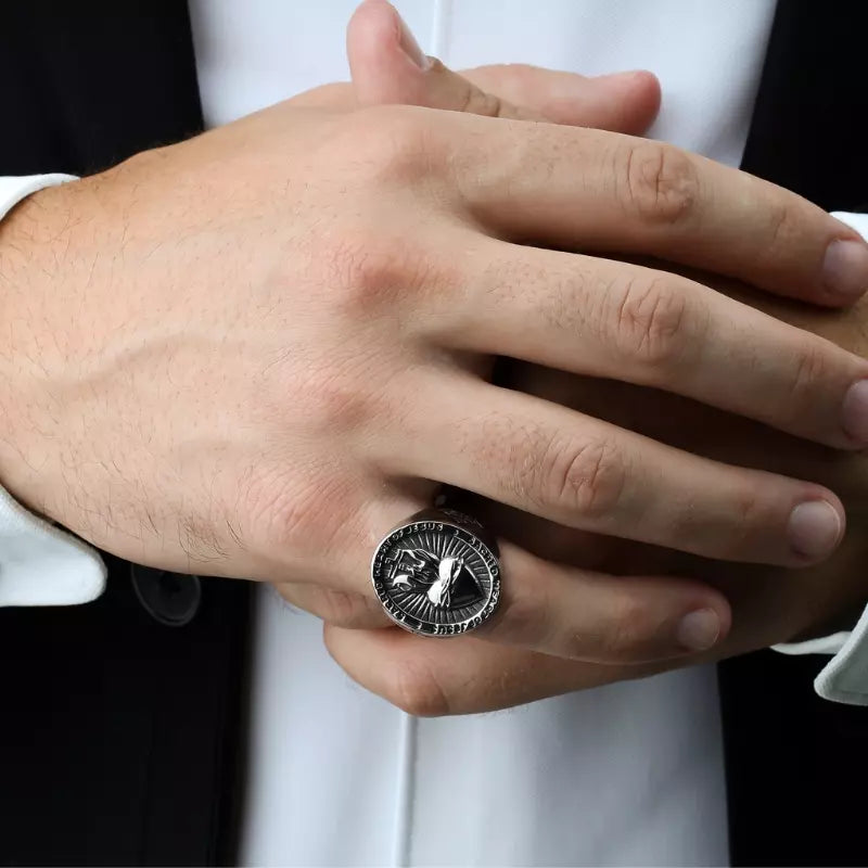Sacred Heart of Jesus Stainless Steel Ring — Holy Altar