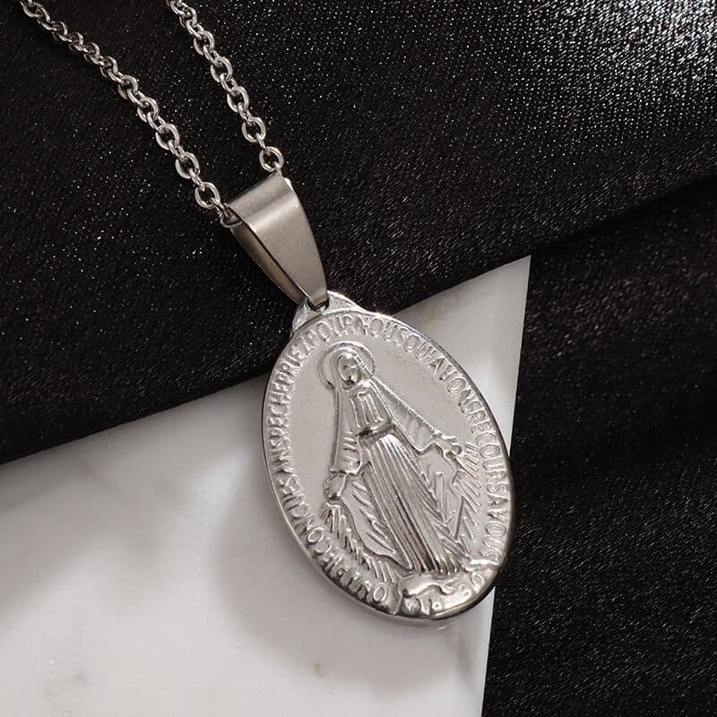 Miraculous Medal Our Lady Pendant Necklace Holy Altar