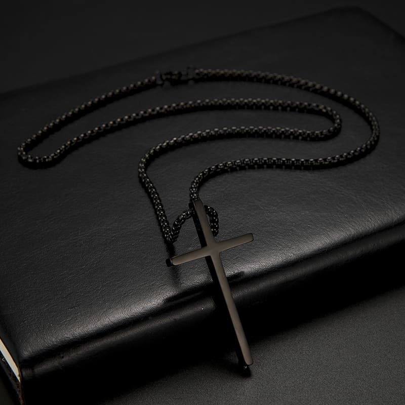 Men's Crucifix Cross Pendant Necklace Holy Altar