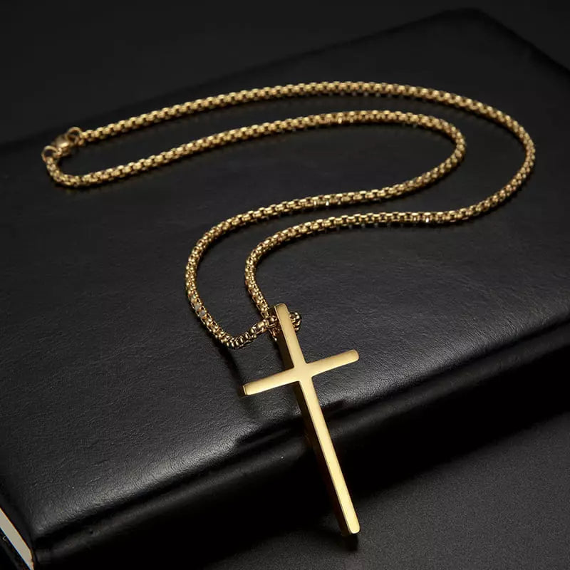 Men's Crucifix Cross Pendant Necklace Holy Altar