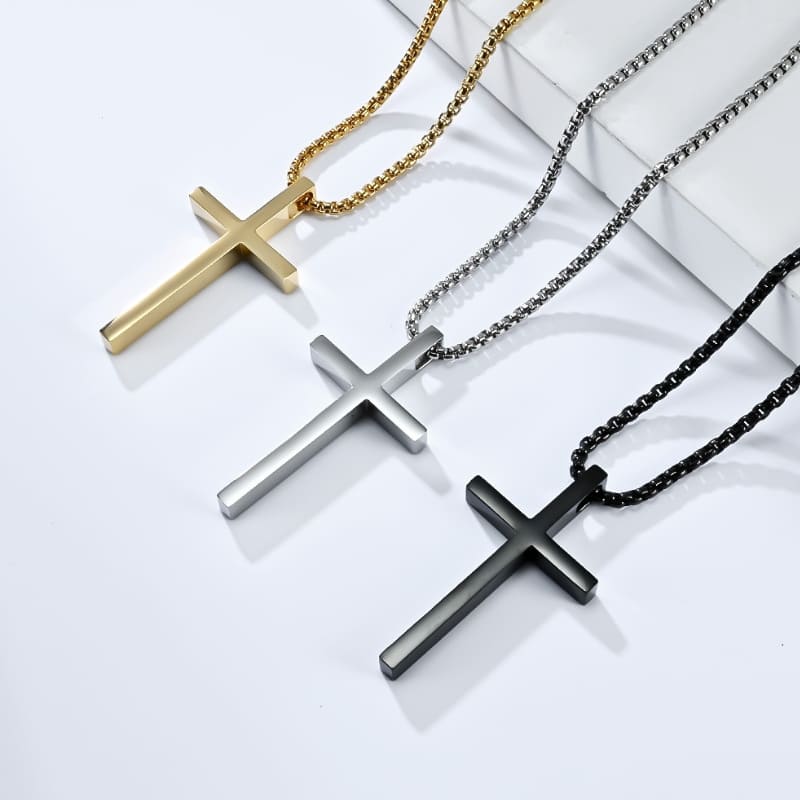 Men's Crucifix Cross Pendant Necklace Holy Altar