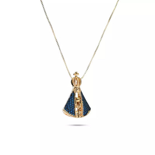 Our Lady of Aparecida Double Pendant Necklace Holy Altar