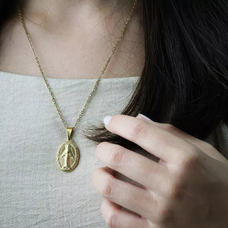 Miraculous Medal Our Lady Pendant Necklace Holy Altar