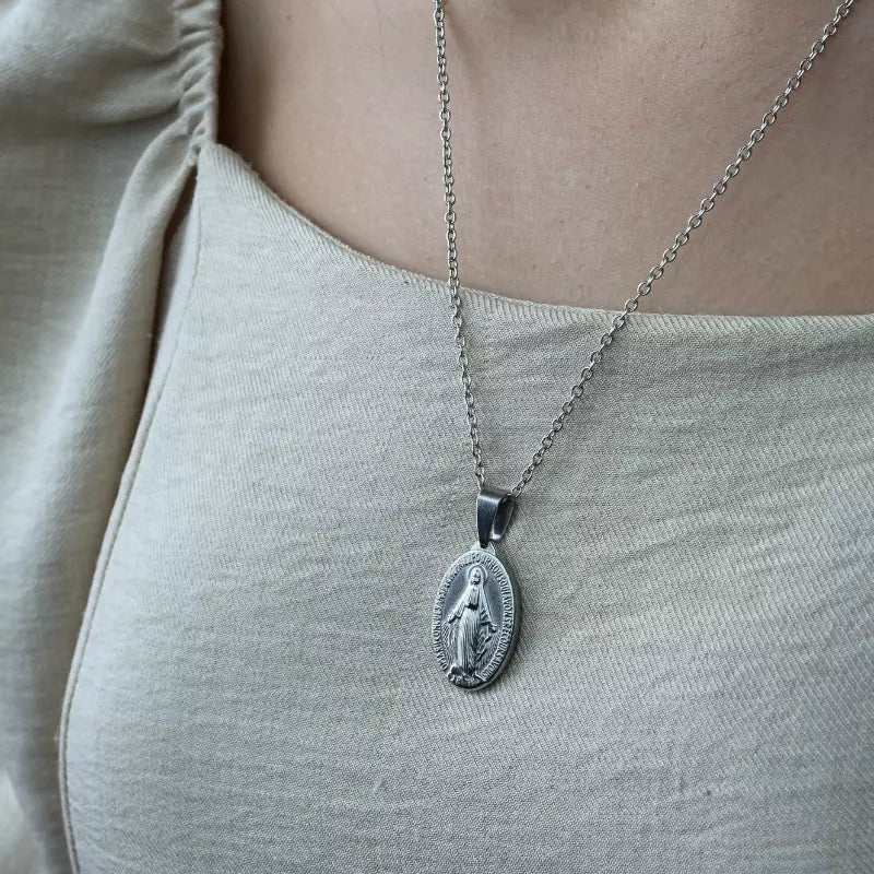 Miraculous Medal Our Lady Pendant Necklace Holy Altar