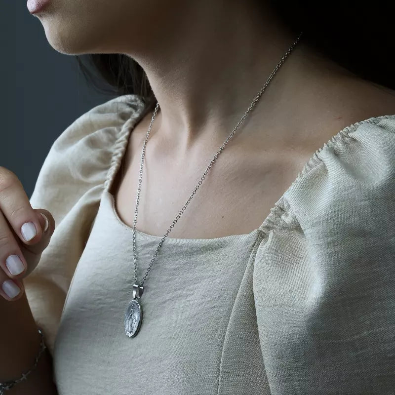 Miraculous Medal Our Lady Pendant Necklace Holy Altar